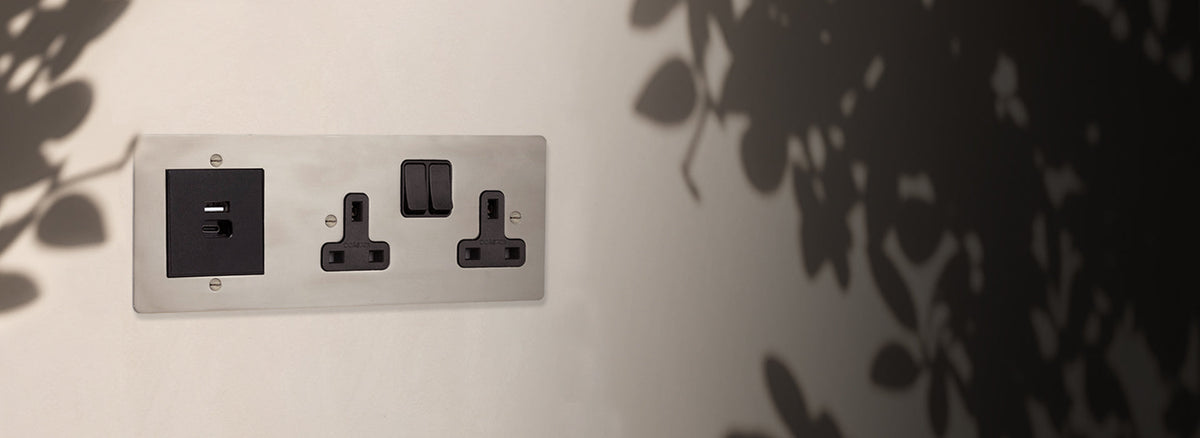 2 Toggle polished nickel switch in room